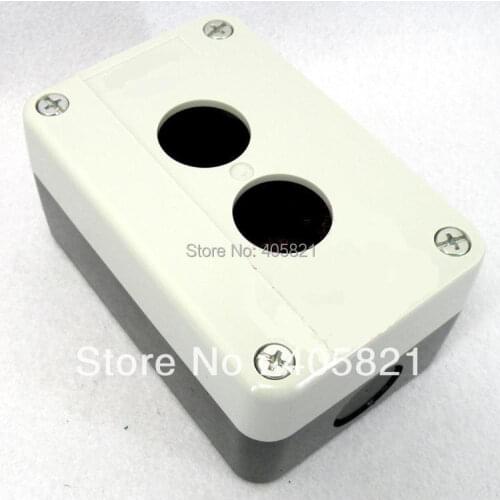 22MM IP65 XAL-B02 White Push button box two holes Suitable for XB2B series push button or indicator light