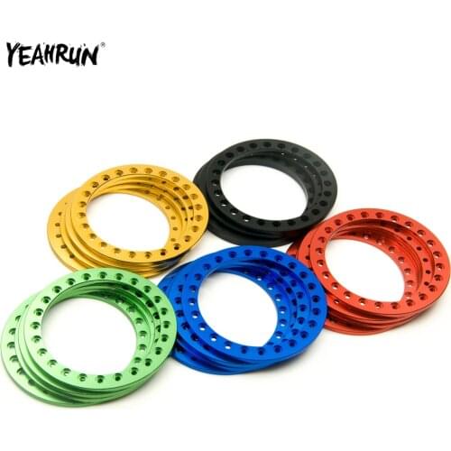 YEAHRUN 4PCS Metal Alloy Replacement Wheel Outer Rings For 2.2 inch Beadlock Wheel Rims 1/10 RC Crawler Axial SCX10 TRX4 D90
