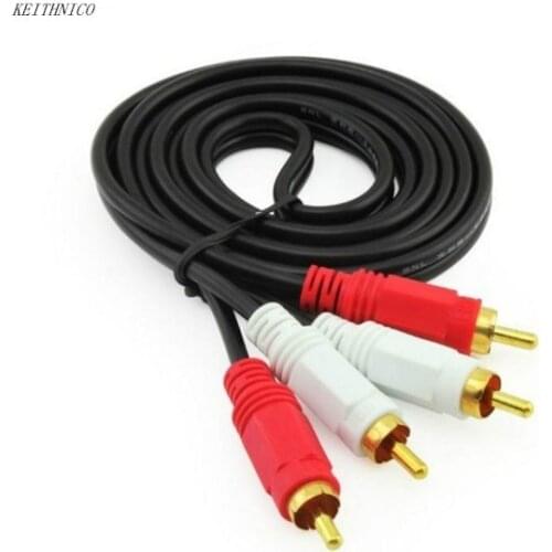 1PC 2RCA to 2RCA Audio Cable Male to Male Video AUX Extended AV Cable Cord For VCD DVD HDTV Speaker Phone Plugs