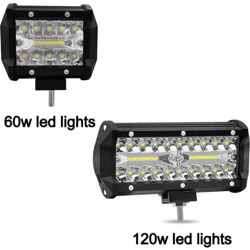 1pcs car led light 6000k auxiliary lamp car working lights 12v Daytime driving light automobile roof Strip Light Van headlights