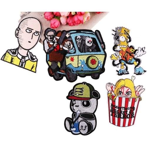 PGY 1PCS High-qualityPatches for Clothes Embroidered Applique Iron On Patch Moive Design DIY Sew Iron On Patch Badge Parches