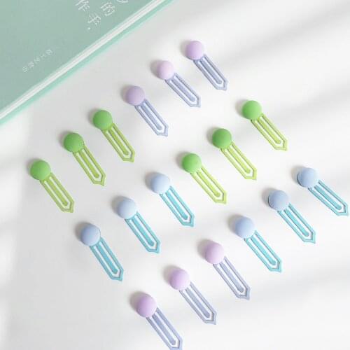 10PCS Macaron candy Bookmarks Metal Paper Clips Teacher Student Page Holder Stationery School Office Supply Friends Gift H0567