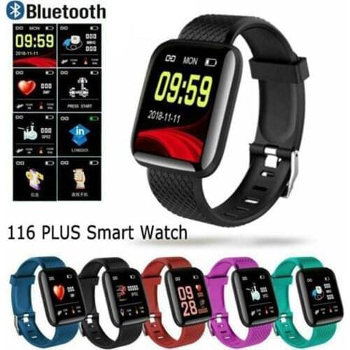 116Plus Smart Bracelet D13 Color Screen Heart Rate Watch Sports Waterproof Health Monitoring Call Information Reminder Wristband