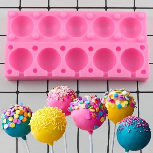 2Pcs Lollipop Candy Silicone Mold Polymer Clay Molds Sugarcraft Fondant Cake Decorating Tools Chocolate Gumpaste Molds