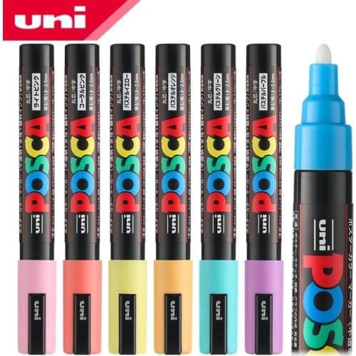 3 Pcs/Lot Mitsubishi Uni Posca PC-5M Paint Marker- Medium Tip-1.8mm-2.5mm 17 colors available Art Markers Office School Supplies