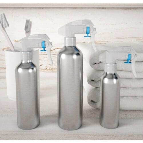 300x 30/50/100/120/150/250ml Aluminium Spray Refillable Bottle Empty Bottles Travel Pump Cosmetic Pack Empty Atomizer Packaging