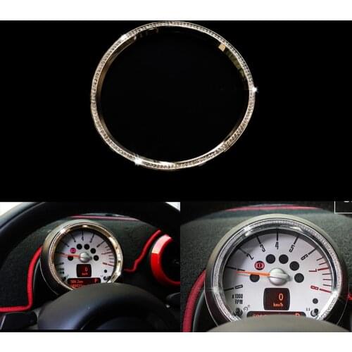 1pcs For Mini Cooper R55 R56 R57 R58 R59 R60 R61 Tachometer 3D Diamond Rings Stickers R55 Clubman R60 Countryman Accessories R61