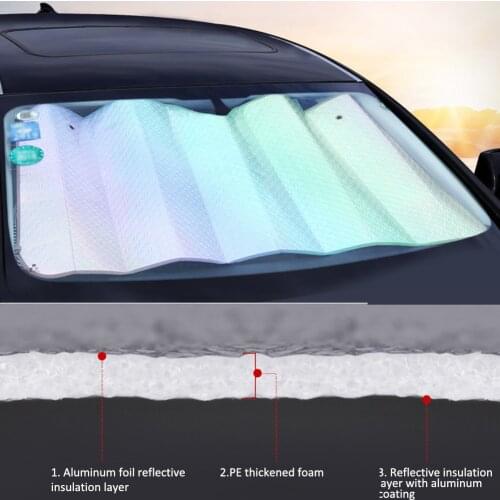 Car Sunshade Film Windshield Visor Front Windshield Sunshade Cover Top Quality Car Sun Shade UV Protection Curtain