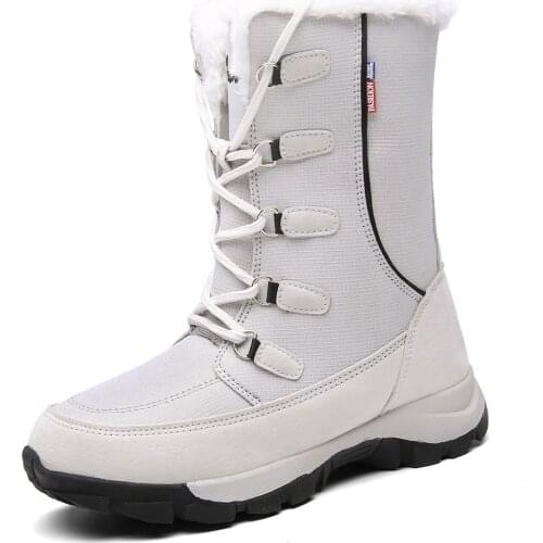 Ankle Boots for Women Winter Shoes 2021 New Keep Warm Waterproof Snow Boots Ladies Lace-up Plus Size 42 Boots