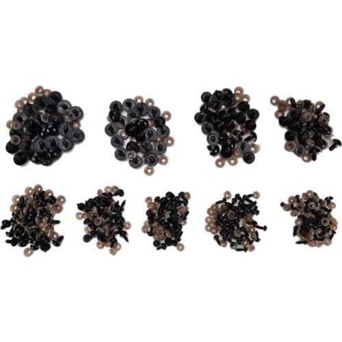 100set/Box DIY Plastic Screw Eyes for Teddy Bear Doll Animal Puppet Doll Accessories 6mm 8mm 9mm 10mm 12mm 14mm 16mm 18mm 20mm