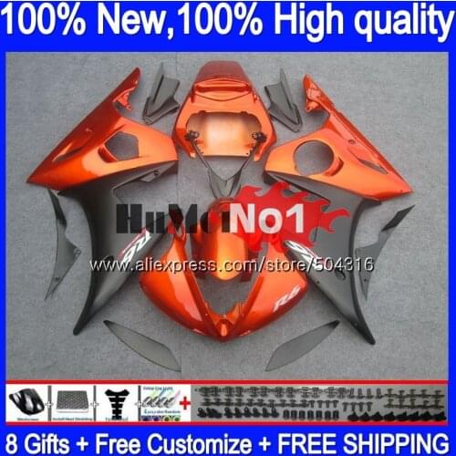 Body For YAMAHA YZF600 YZF R6 600CC YZF 600 R 6 CC 5MC.99 YZF-600 YZF-R6 2003 2004 2005 YZFR6 03 04 05 Hot orange Fairings