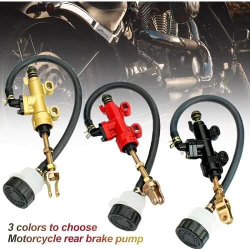 Rear Foot Brake Master Cylinder Pump For Motorcycle Go Kart ATV Dirt Pit Bike
