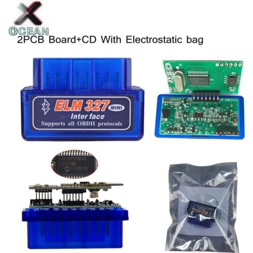 New Elm327 OBDII Scanner Super Mini ELM327 Bluetooth V1.5 OBD2 Car Diagnostic Tool V 1.5 For Andriod Real PIC18F25K80 Chip