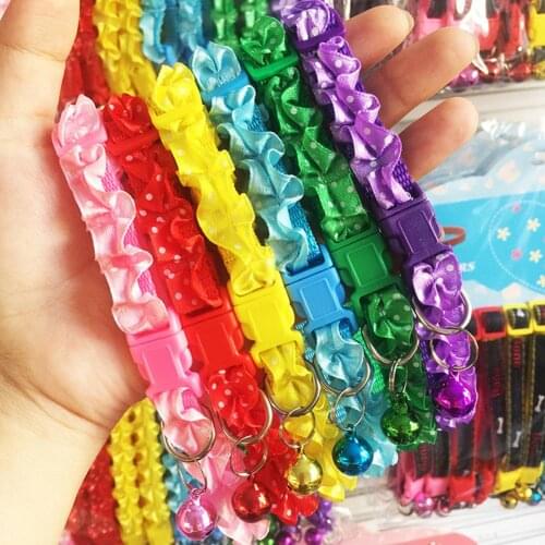 Sweet Dog Collars Puppy Necklace with Bell Charm for Small Dogs