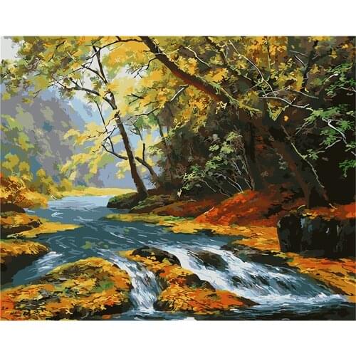 Landscape Scenery DIY Embroidery Cross Stitch 11CT Kits Needlework Craft Set Cotton Thread Printed Canvas Home Dropshipping