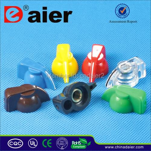 K7-1 Black Chicken Head Knob with Brass Insert Plastic Knob