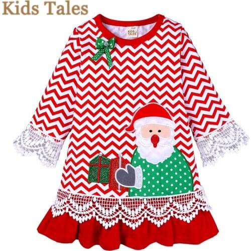 PD050 Christmas Toddler Girl A-line Dress Princess Red Party Birthday Dress Lace half sleeve Dress Children Clothes Xmas Costume