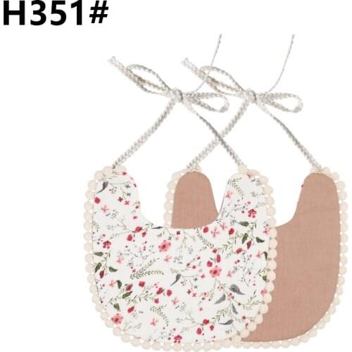Ins Style Infant Toddler Baby Bibs Cotton Linen Two-layer Saliva Towel Children Cute Flower Print Saliva Towel Kids Accessories