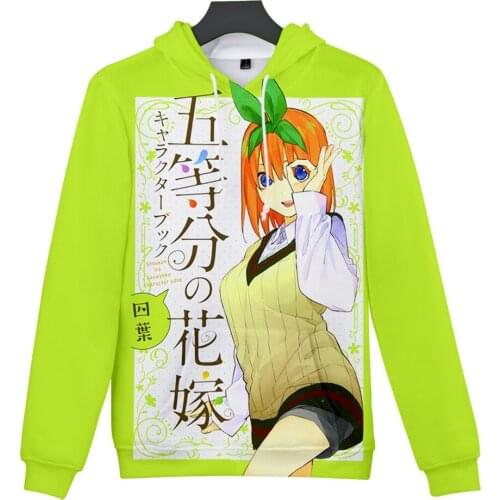 3D Comic The Quintessential Quintuplets Hoodies Women Sweatshirts Men Fashion Autumn Hip Hop Pullovers Casual Girls Outwear