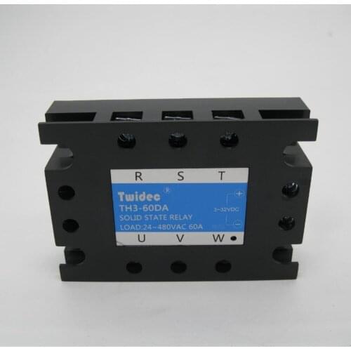 High quality Three Phase Solid State Relay SSR-80DA Relay 3-32VDC to 30-480V AC SR Relay Solid State Three Phase dc to ac Rele