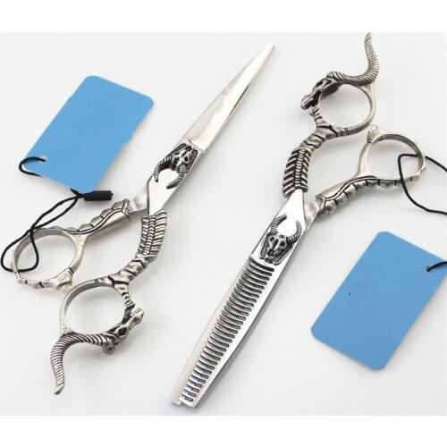 6 inch bull inflexible best hair scissors barber thinning shears hairstylist japanese hairdressing scissors for hairdresser coif