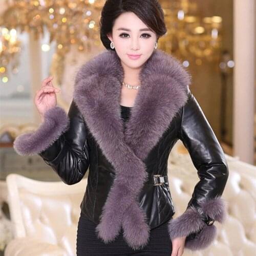 2021 Winter Women Fashion Thick Fur Furry Faux Leather PU Jacket Casual Oversize Overcoats Lady Girl Clothing Loose Outwear