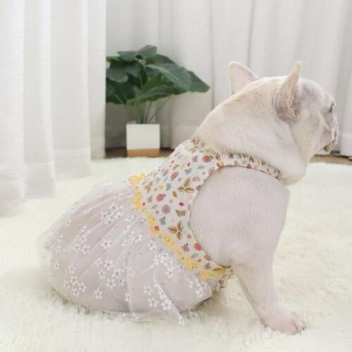 Adorable Pet Dog Dress Spring Summer Puppy Skirt Clothes For Small Medium Dogs Puppy Chihuahua Pug French Bulldog Cute Dog Dress
