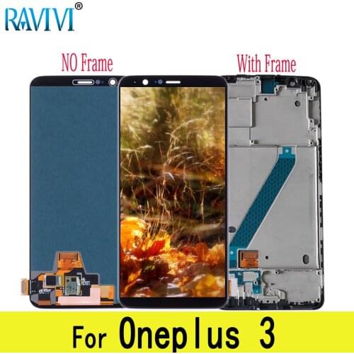 EU version LCD For Oneplus 3 LCD Display A3000 A3003 Touch Screen Digitizer Assembly Replacement with Frame For Oneplus3