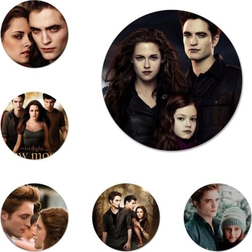 Twilight Saga Icons Pins Badge Decoration Brooches Metal Badges For Backpack Decoration 58mm