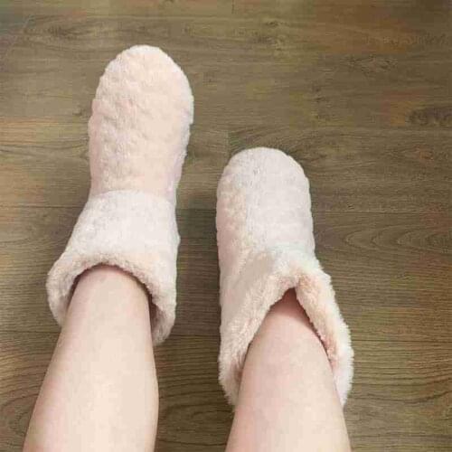 1 Pair Thick Socks Slipper Warm Ultra-Plush Anti-Slip Floor Long High Floor Winter Boots Indoor R4W7