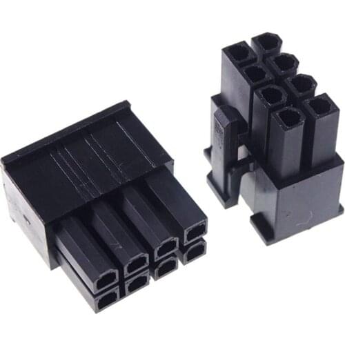 100 pcs Mini-Fit 5557 8 Position 2x4P receptacle Housing 8 Pin 4.20 mm PCI-E PCIe GPU Graphics Video Card Power Connector