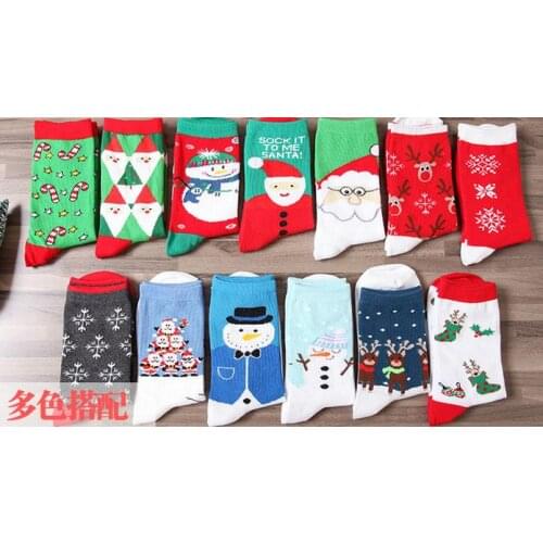 120 pairs/lot 2015 winter warm cotton Christmas Snowman Snowflake Deer Design Womens Socks/santa sock