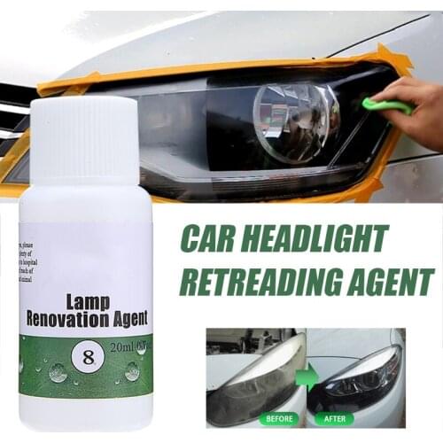 20ml Car Headlamp Retreading Agent Headlight Scratch Repair Polishing Cleaner Head Light Repair Fluid