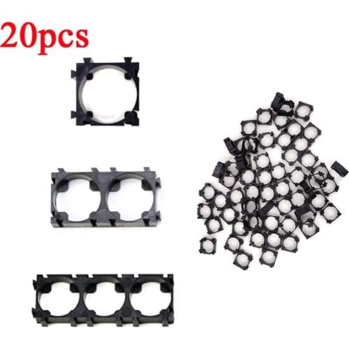 20pcs 18650 Lithium Cell Cylindrical Battery Case Holder Batteries Pack Plastic Holder Bracket for Diy Battery Pack
