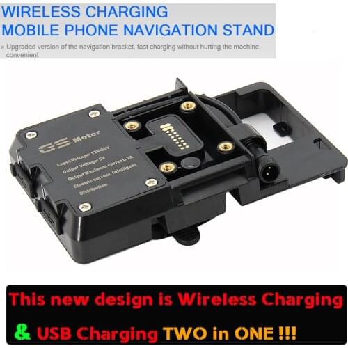 Phone Navigation Bracket Wireless USB phone charging for BMW R1200GS 2013 Up R1250GS 2019 F750GS F850GS CRF 1000L F700GS F800GS