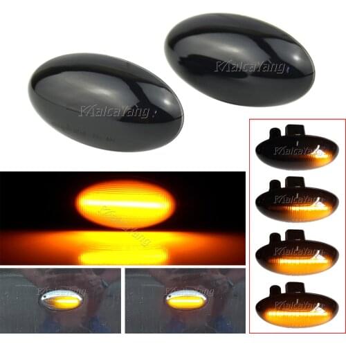 For Peugeot 307 206 407 107 607 Citroen C1 C2 C3 C5 LED Turn Signal Light Dynamic Side Marker Sequential Blinker Lamp