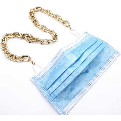 Breathable Face Mask Mascarilla Mascarar For Skin Care Face Mask Gold Chain Lanyard Handy Maskrest Ear Holder Rope Chain
