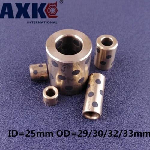 JDB Oil Self-lubricating Linear Graphite Copper Set Ball Bearing Bushing jdb Lm25 ID 25mm OD 33mm Free Shipping 4/10pcs/lot