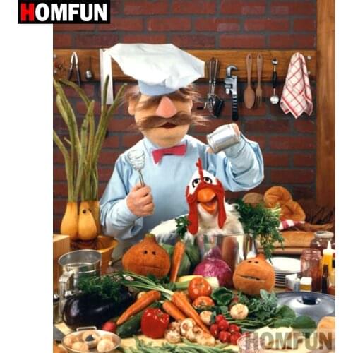 HOMFUN 5D DIY Diamond Painting Full Square/Round Drill "Cartoon chef" Embroidery Cross Stitch gift Home Decor Gift A09220
