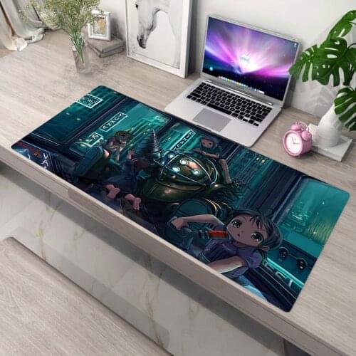 Bioshock Mouse Pad Kawaii Gaming Accessories Mat Table Gamer Anime Mouse Mats Custom MousePad Varmilo Pc Csgo Mausepad Pc Gamer