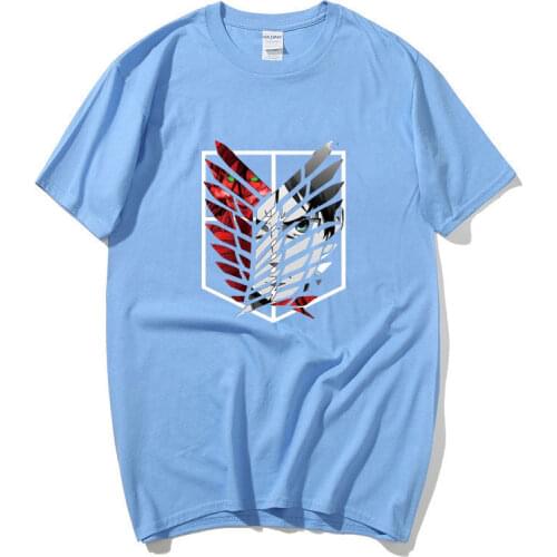 Summer Anime Attack On Titan print Men Women T-shirt Tops T-shirt Crew Neck Fitted Soft Manga Tee Shirt Clothes harajuku