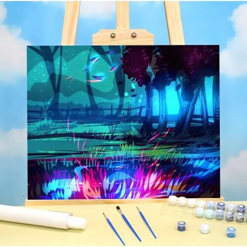 Scenery Wind Coloring By Numbers Painting Set Oil Paints 40*50 Boards By Numbers Wall Paintings Crafts Adults Drawing