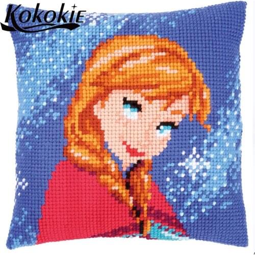 Diy needlework kits embroidered mats fabric embroidery cushion cover kits knitting needles kit for cross stitch pillow kits