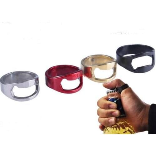 New Portable Finger Ring Bottle Opener Colorful Stainless Steel Beer Bar Tool Bottel Favors