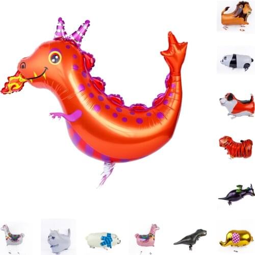 New Cartoon Aluminum Film Balloon Walking Balloon Helium Balloon Birthday Party Childrens Toy Animal Pet Balloon