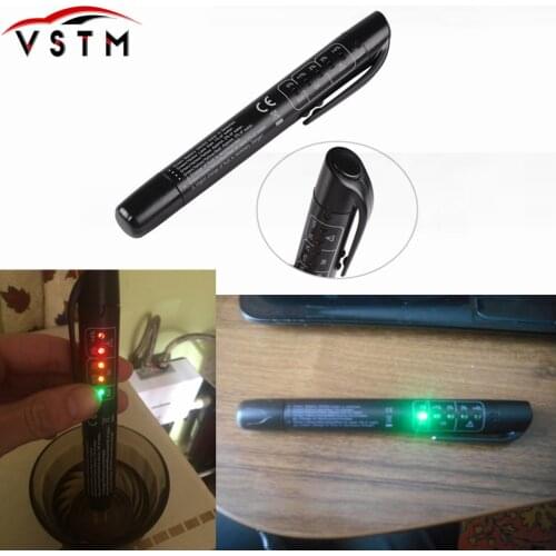 A++ Portable Brake Liquid Tester Mini Brake Fluid Test Pen LED Display Testing Mositure of Brake Oil For DOT3 DOT 4 Free Ship