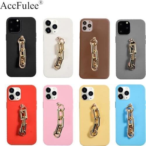 Candy Shockproof Case With Metal Chain For Oneplus 9R 9 Pro 8T 8 7T 7 6T 5T One Plus Nord N10 N100 Bracelet Soft TPU Phone Cover
