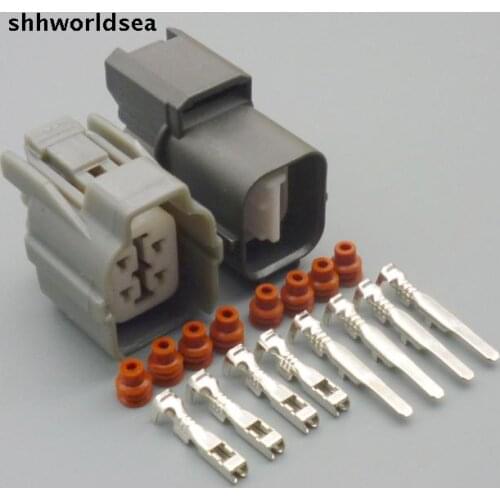 Shhworldsea 5/30/100set 2.0mm 4 pin connector male female for honda Accord S2000 2.0L F20C VTi-R 2.2L H22A O2 oxygen sensor plug