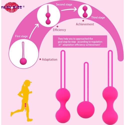 Silicone Vaginal Muscle Geisha Balls Ben Wa Chinese Balls Floor Pelvic Kegel Trainer Exerciser Ball Simulator Sex Toys For Women