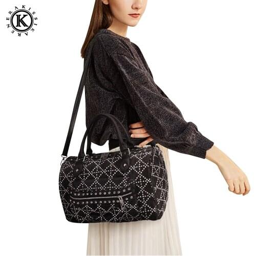 Stylish Embroidery Women Totes Ladies Handbags Jeans Denim Top-handle Bags Durable Roomy Womens Shoulder Bags Travel Tote Bag